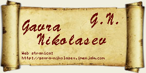 Gavra Nikolašev vizit kartica